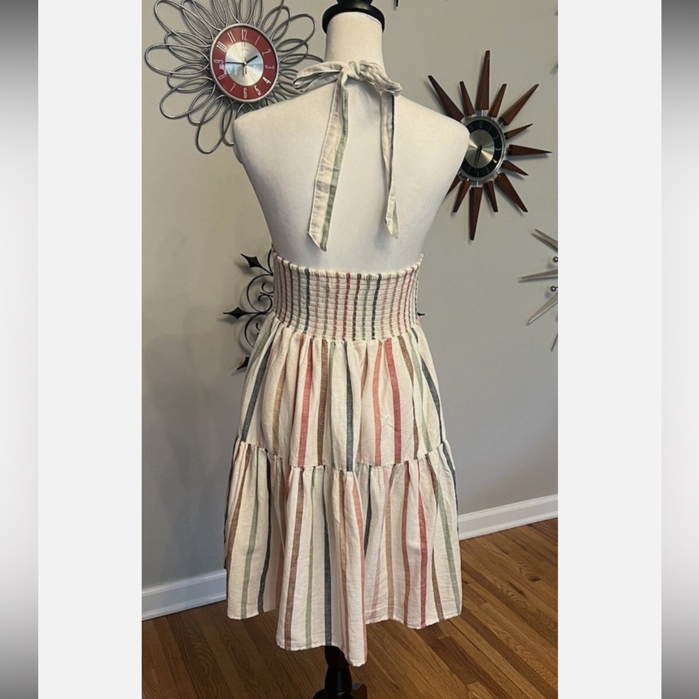 American Eagle Outfitters Multicolor Striped Backless Dress size Large - Picture 3 of 5